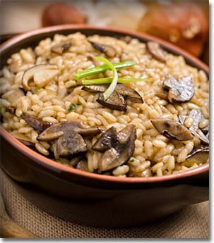 ARROZ CREMOSO CON VEGETALES Y CHAMPIÑONES