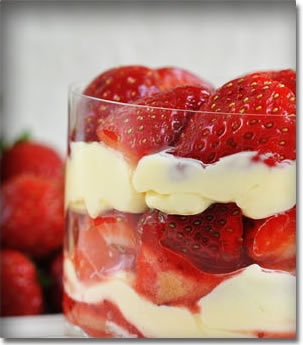 Frutillas con crema chantilly